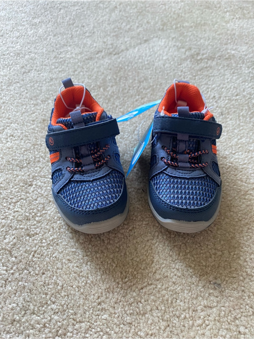 NWT Stride Rite Navy and Orange Toddler Sneakers